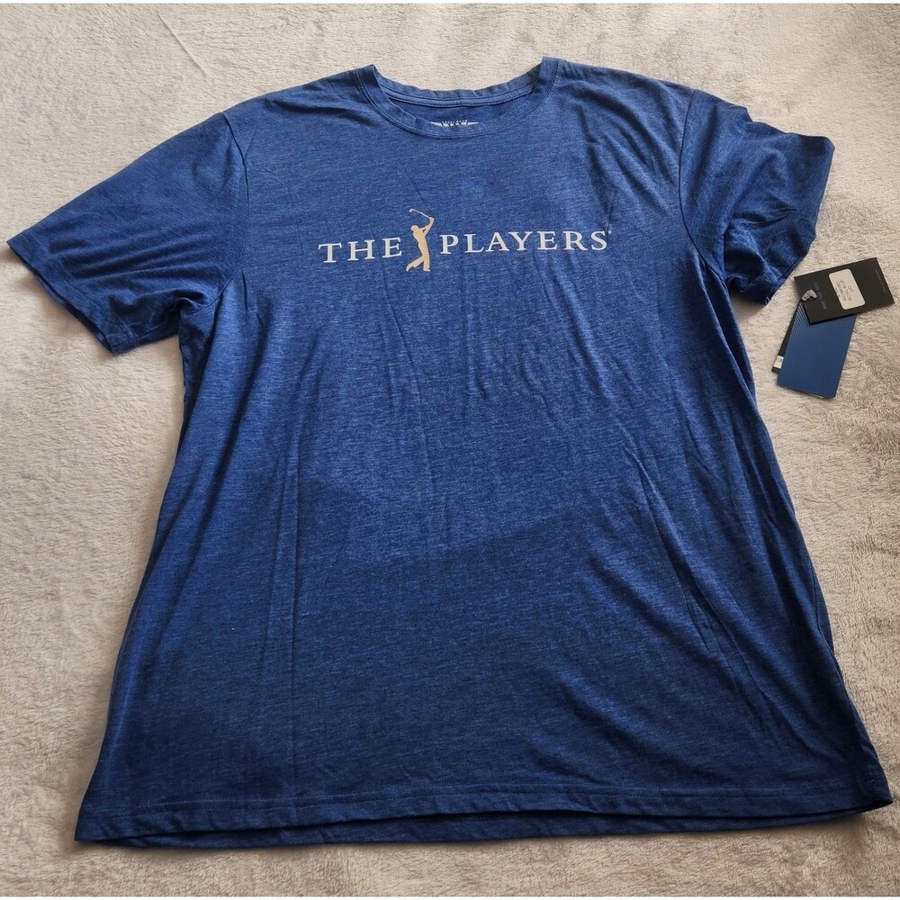 NWT Levelwear The Players Championship Golf T-Shirt Blue Men's Size L PGA Tour